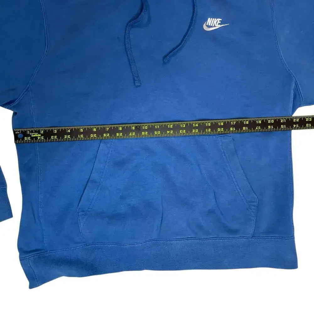 Nike Hoodie Mens Large Blue Pullover Swoosh Sweatshirt